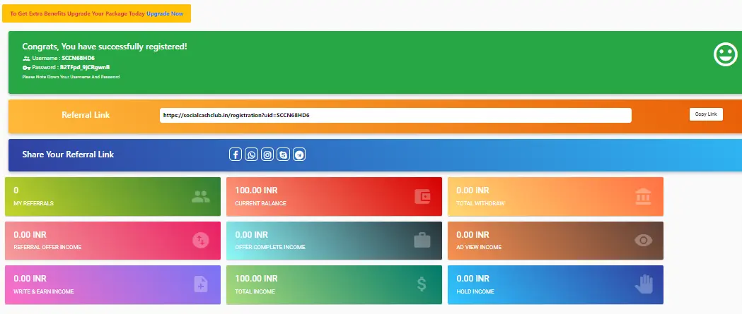 Social-Cash-Club-Network-Dashboard